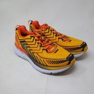 Hoka One One Clifton 4 Orange Black Men Running Shoes Sneakers 1016723-SRON